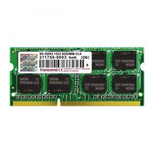 Transcend paměť 8GB DDR3 SO-DIMM 1333Mhz CL9 2Rx8