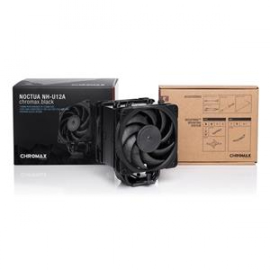 Noctua NH-U12A chromax.black, Intel LGA1700/1200/1150/1151/1155/1156/2011/2066 & AMD AM4/AM3(+)/AM2(+)/FM1/FM2(+)