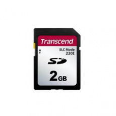 Transcend 2GB SD220I MLC průmyslová paměťová karta (SLC mode), 22MB/s R,20MB/s W, černá