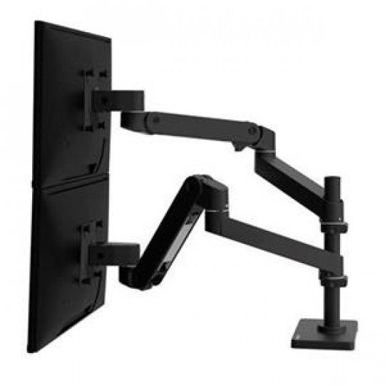 ERGOTRON LX Pro Dual Stacking Arm, stolní dvouramenný držák pro 2 monitry, černá