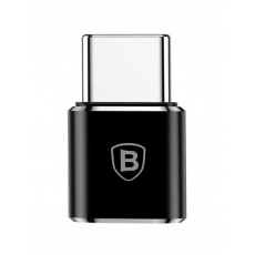 Baseus adaptér z microUSB na USB-C černý