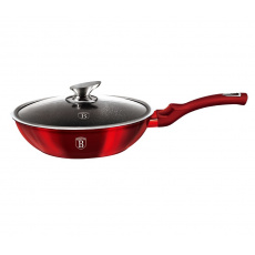 Pánev Berlingerhaus WOK s poklicí s mramorovým povrchem 28 cm Burgundy Metallic Line