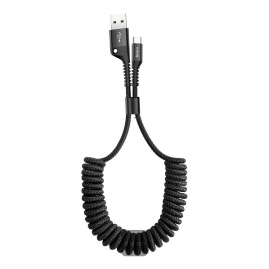 Baseus datový kabel Fish-eye USB/USB-C 1m 2A černý